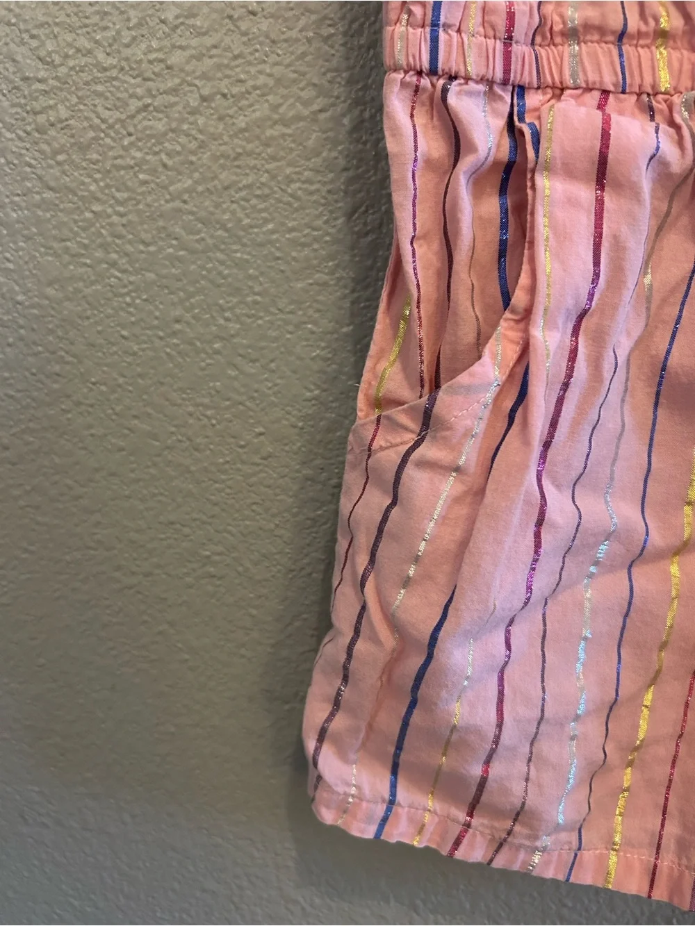 OshKosh B'gosh Pink Striped Short Sleeve Romper